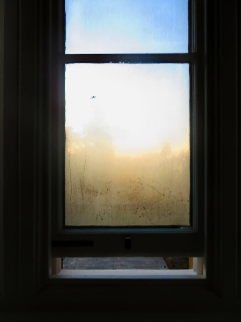 Window with condensation left open